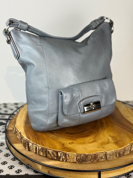 COACH Kristin Hobo Shoulder Bag | Style 14783 | Slate Gray | Silver Hardware - Picture 10 of 13